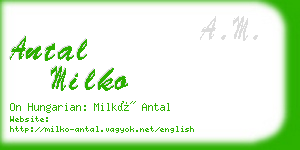 antal milko business card